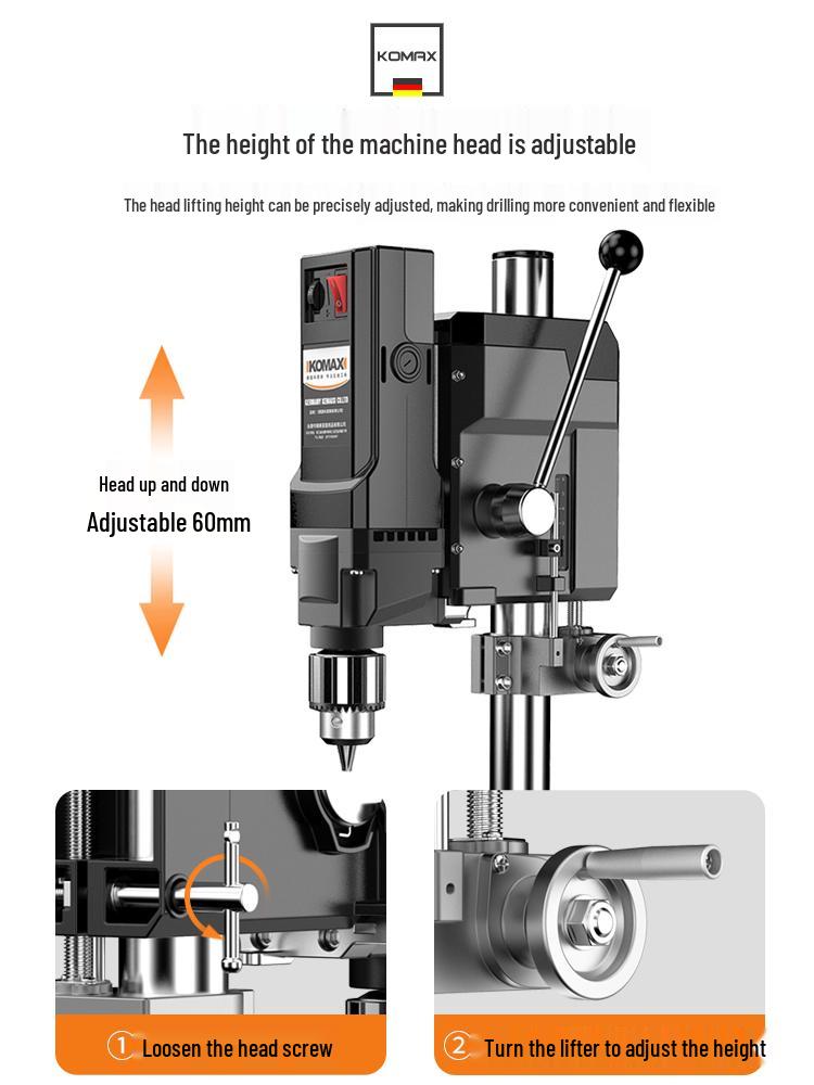 220V High-Power Industrial Drill Press: Precision Bench Drill & Multifunctional Milling Machine