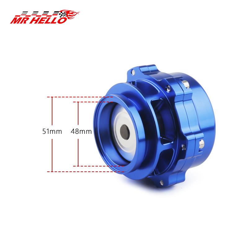 Universal Turbo Blow Off Valve 50mm BOV With Weld On Aluminum V-Band Flange 6PSI+18PSI Springs