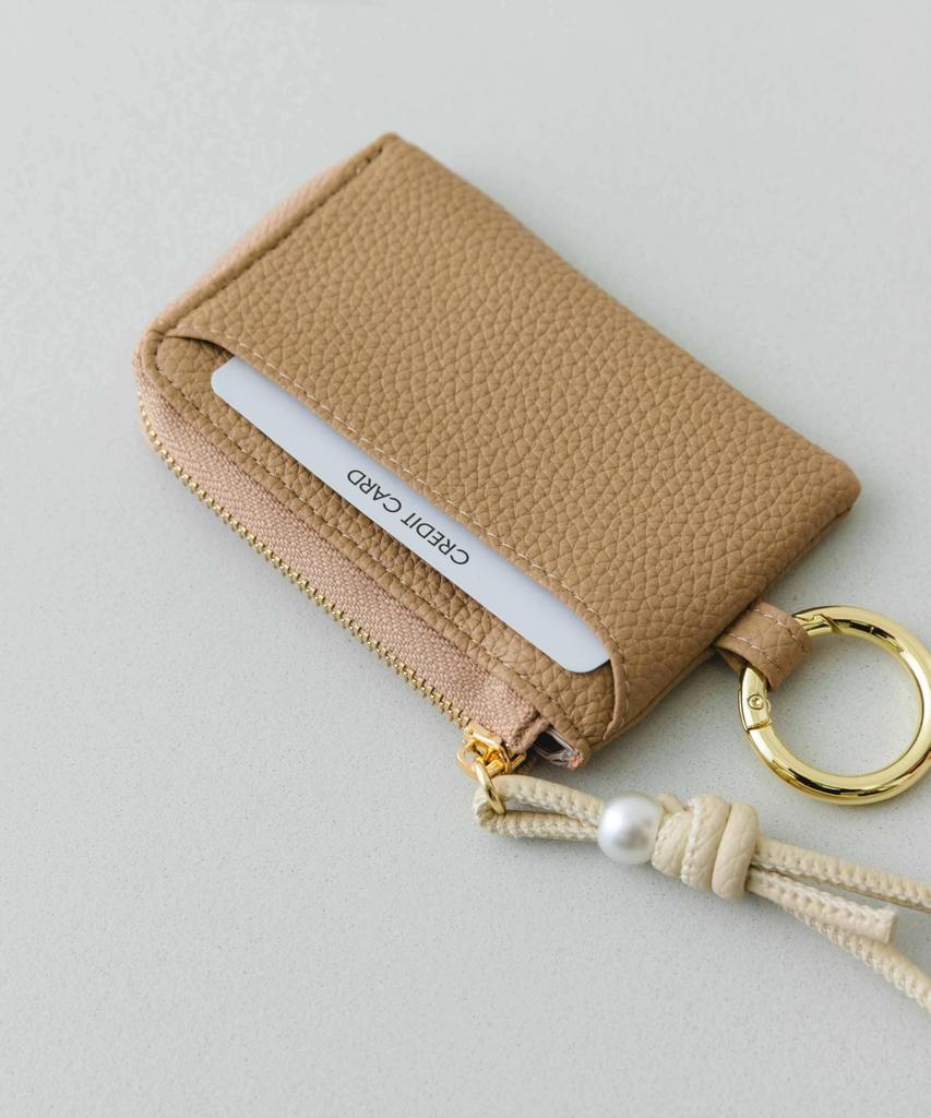 Rodesco Women's Pearl Strap Wallet Card Case XXA6-2BW0902 BEIGE One