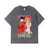 275 GSM Washed T-shirts 100% Cotton One Piece V71 Luffy Nami Egghead Print Unisex Heavy Cotton T Shirt