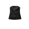 Spring New Women's Clothing Denim Strapless Chest Wrap Tops 6929263 Denim Effect Pleated Pants 6929213