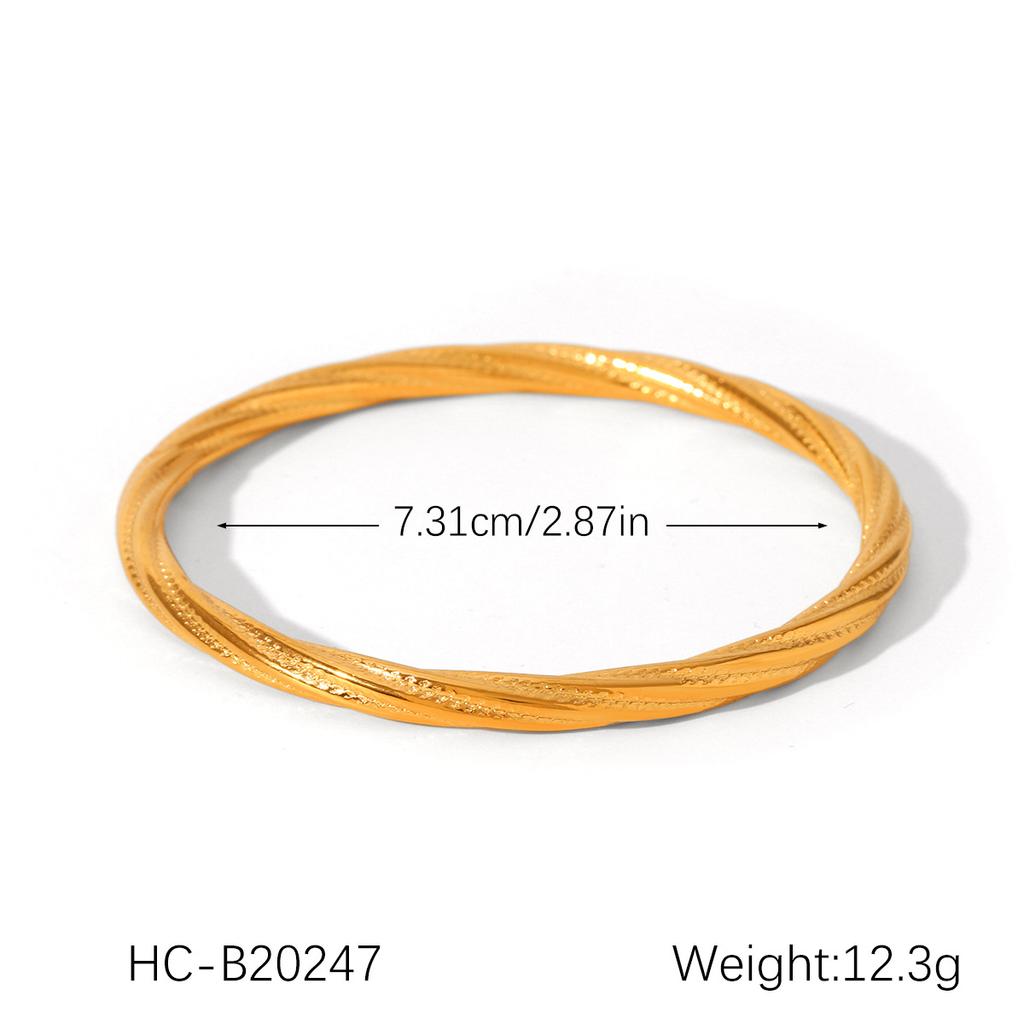 Fashion Classic Hollow Texture Stainless Steel Bracelet for Women, Non-fading Titanium Steel Bangle Hand Jewelry