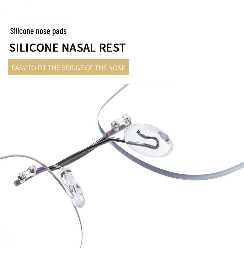 Ultra-light Rimless Anti-Blue Light HD Reading Glasses for Middle-Aged & Elderly Eye Protection