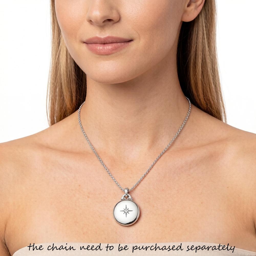 Pendant Round Medaillon With Star Locket New 925 Silver Jewelry Europe Accessorie Gift For Woman Men