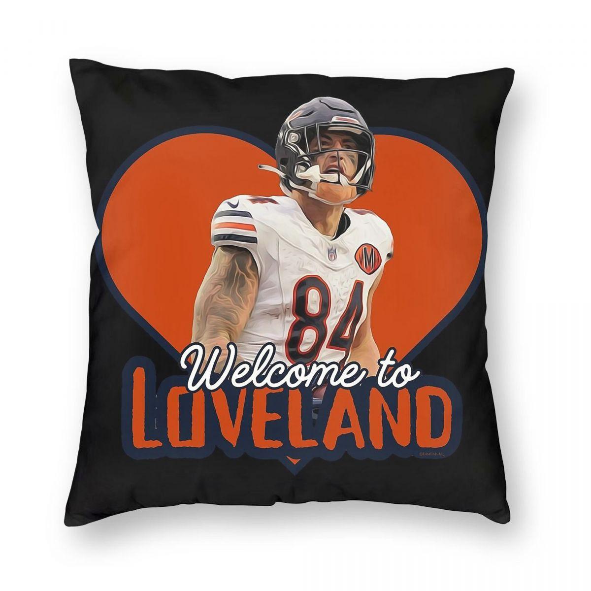 Welcome To Colston Loveland Square Pillowcase Polyester Linen Velvet Creative Zip Decor Bed Cushion Cover Peach skin 18*18(CM)-1Pcs