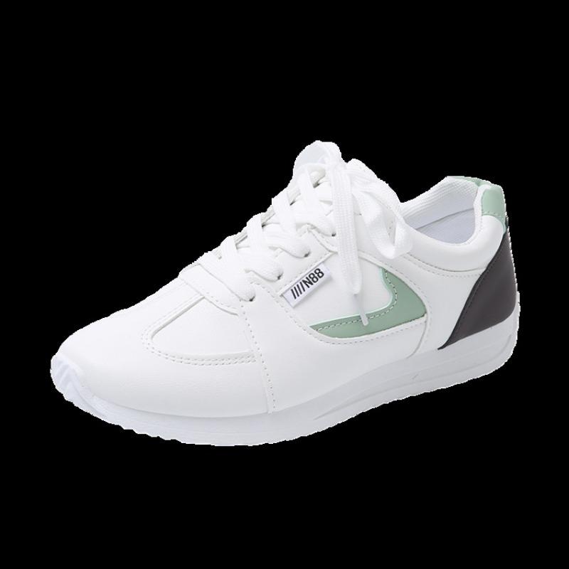 

Summer new color matching lace-up little white shoes student trend fashion sports shoes women s versatile casual women s shoes 43 зелёный