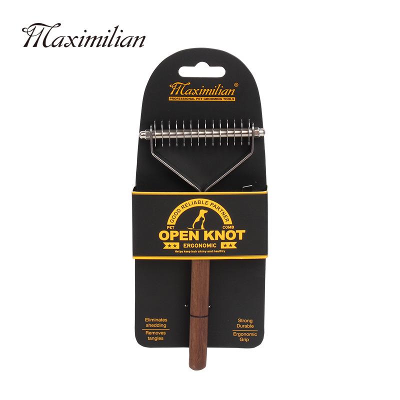 Solid Wood Antique Pet Comb for Cat and Dog Grooming