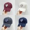 Corduroy Heart Baseball Cap With Sun Protection And Warmth For Casual Women