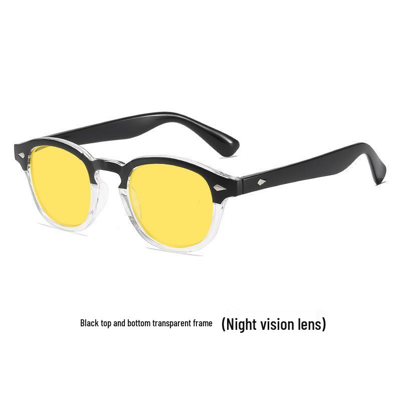Y006 Unisex Night Vision Anti-Blue Light Glasses for Gaming and Screen Use, Yellow Flat Lenses