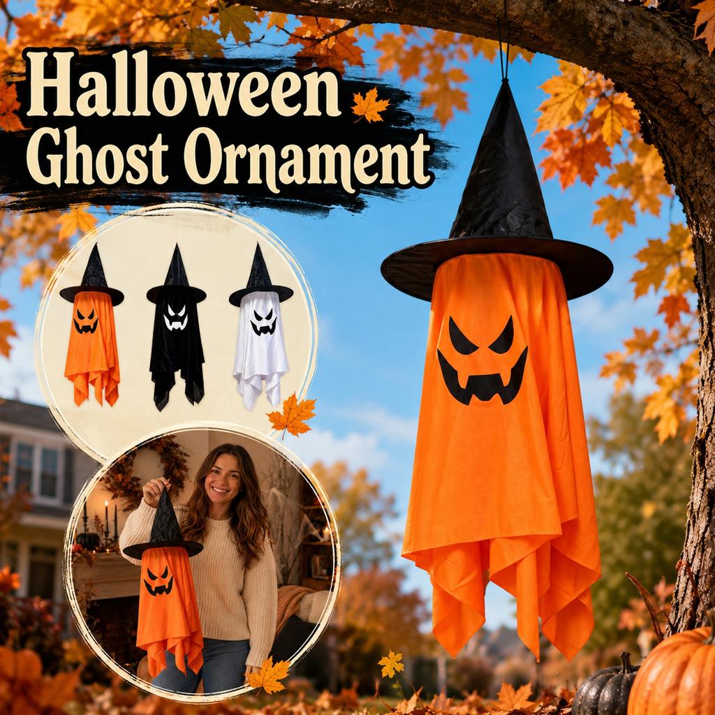 Halloween Decoration with LED Light Glowing Hat Hanging Décor for Indoor Outdoor House