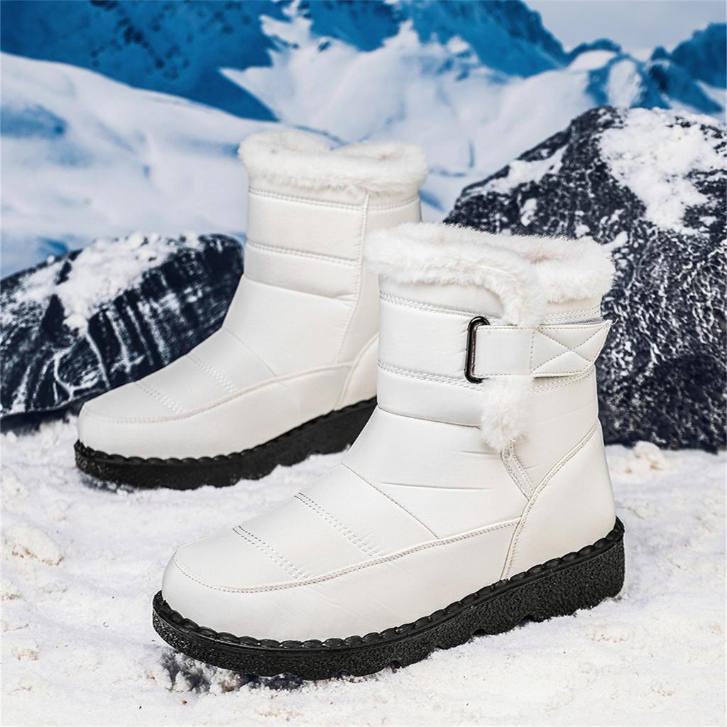 TUINANLE Dámské zimní teplé bavlněné boty s měkkou podrážkou do exteriéru protiskluzové dámské kotníkové boty pánské