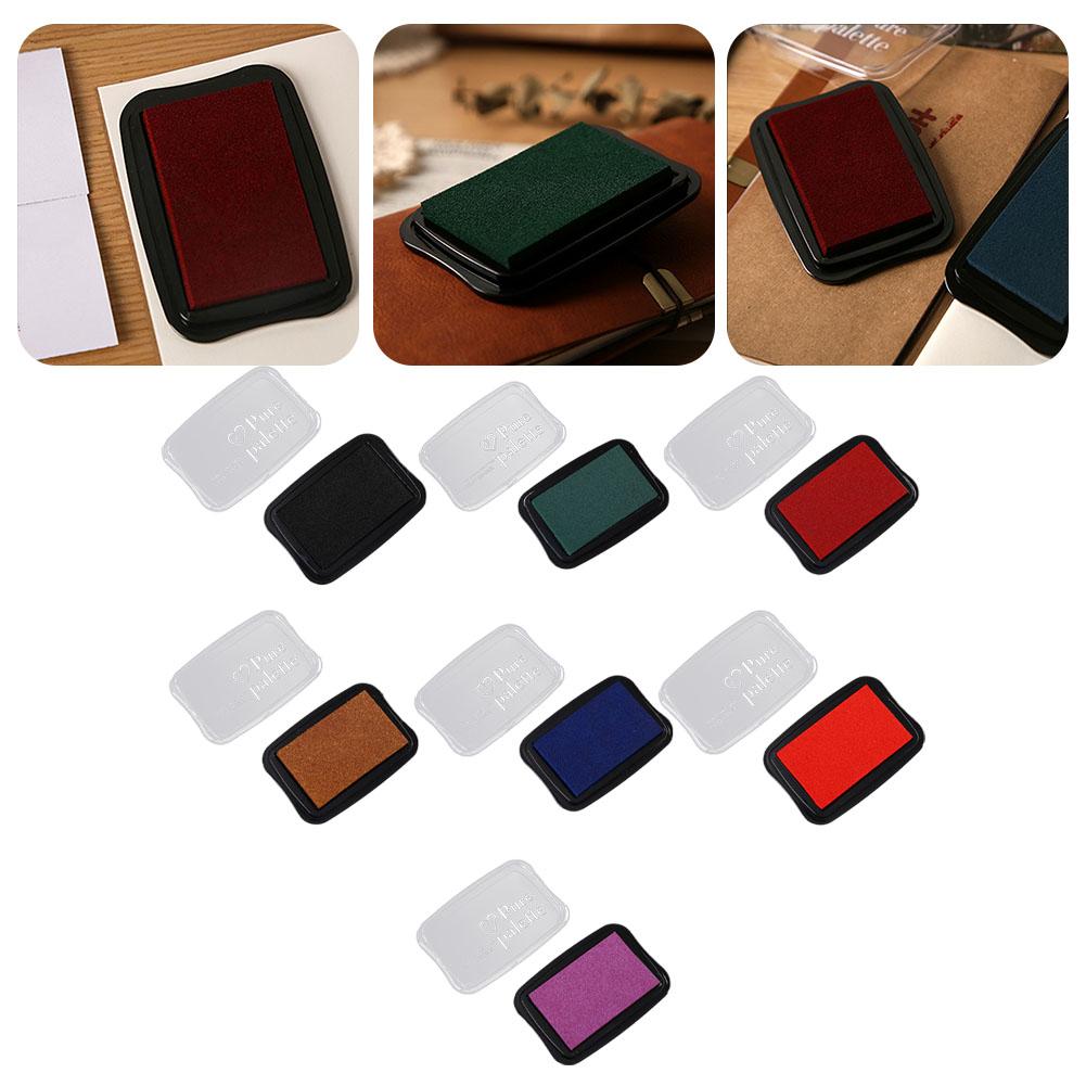 Solid Color Large Size Ink Pad For Stamp DIY Crafts Scrapbooking Rubber Inkpads Festive Party Supplies