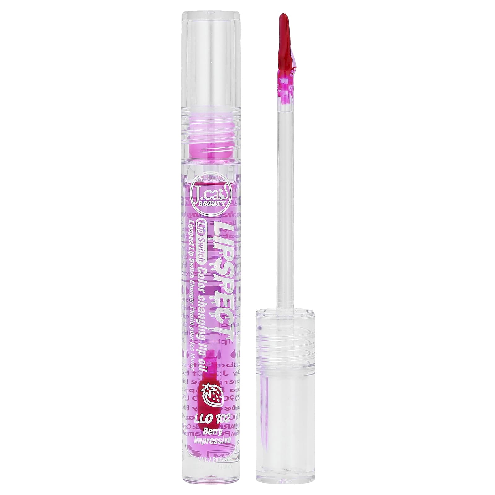 

J.Cat Beauty, Lipspect Lip Sensor, Color-Changing Lip Oil, LLO 102 Very Impressive, 3 ml (0.1 fl oz)