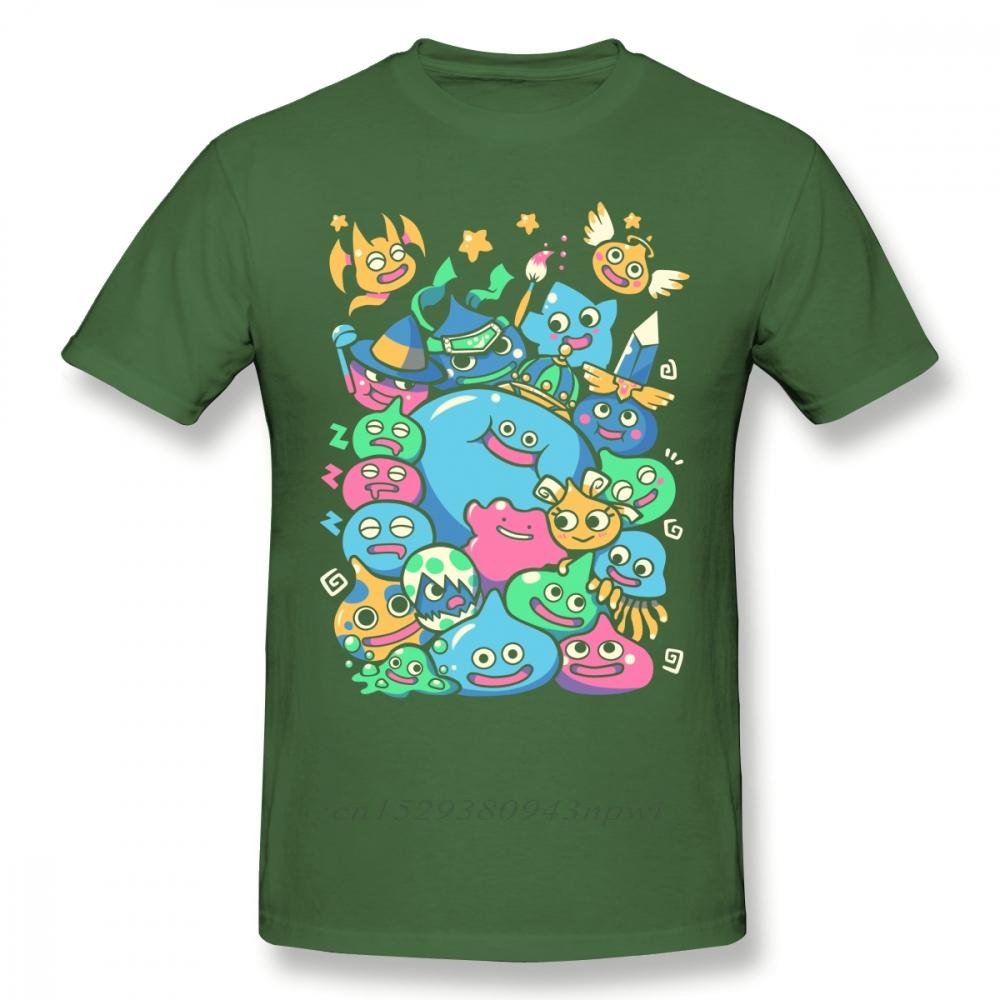 Dragon Quest T Shirt Slime Party TShirt Funny Beach Tee Shirt 100 Cotton Printed Unisex Short Sleeves Oversize Tshirt