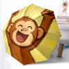 1pc Monkey Joyful One Umbrella And a Plastic Handle, Compact And Stylish, with a Vibrant Cartoon Pattern, Perfect for All Seasons, Home, Travel