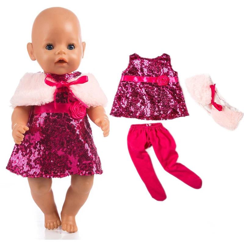 Oblečení pro panenku novorozence Zimní péřový kabát Kalhoty 18palcové oblečení pro americkou panenku Bunda Zimní oblek
