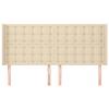 VidaXL Tête de lit avec oreilles Crème 183x16x118-128 cm Tissu3120033