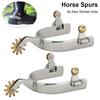 1Pair Brass Gear Horse Rowel Belt Buckle Horse Boots Accessory Horse Spurs  for Men Women Kids