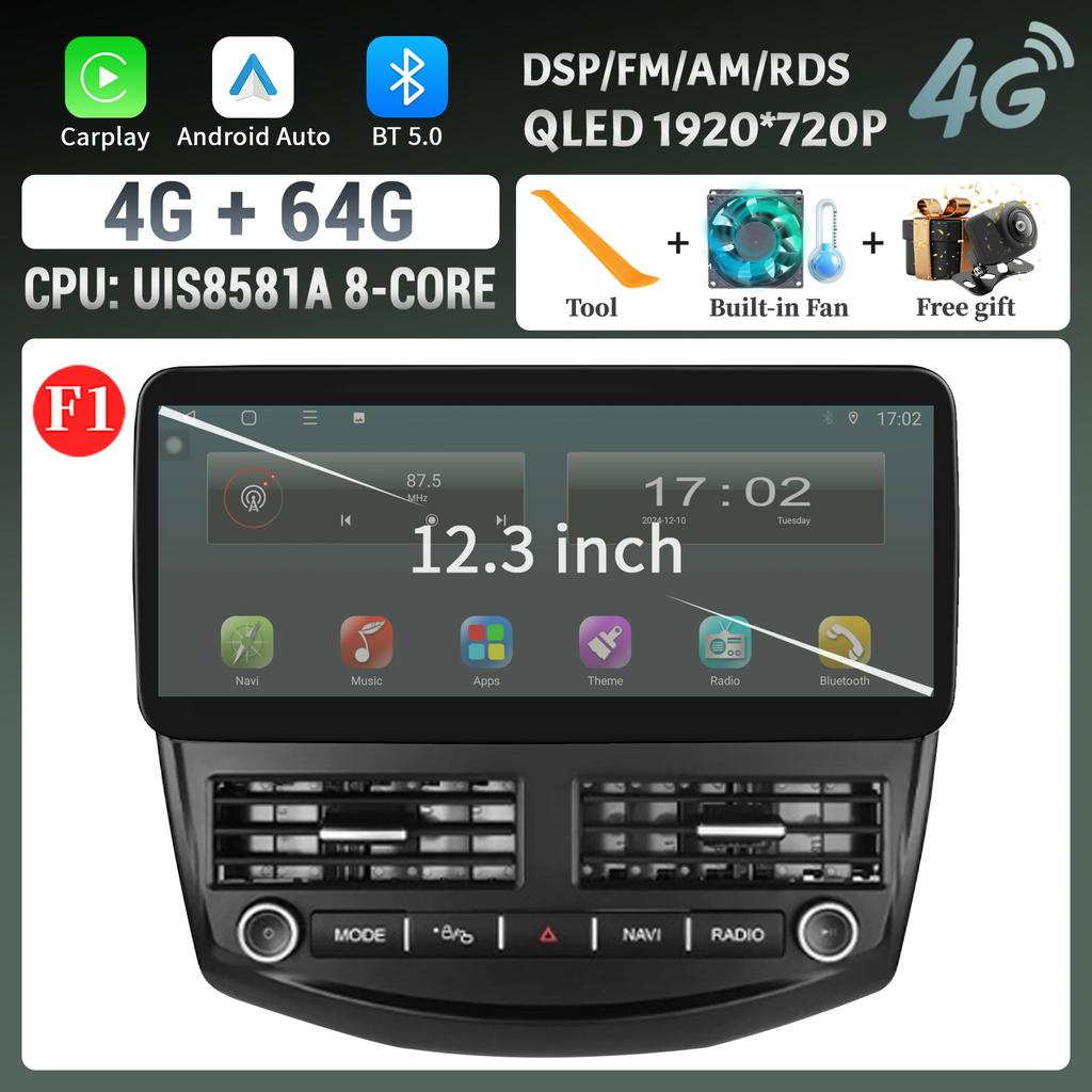 12.3inch Android Car Radio For Ford Focus 3 Mk 3 2011-2019 Multimedia 4G GPS Wireless Bluetooth Carplay Head Unit Stereo Screen