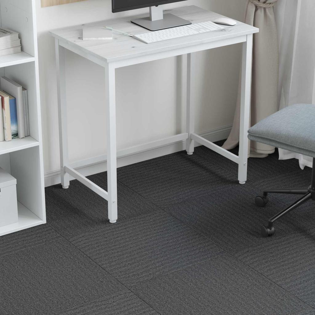 Modular Carpet Tile in Medium Grey 50 x 50 cm 4 pcs PP and Bitumen