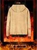Men's Plus Size Winter Hooded Lambswool Coat - Warm, Comfortable, Thick Cardigan Sweatshirt