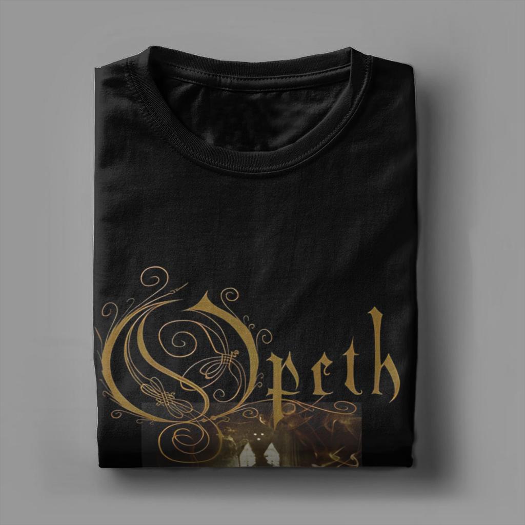 Pánská trička Opeths Death Metal   Úžasná bavlněná trička Krátký rukáv  Tričko Kulatý výstřih Oblečení Plus Size