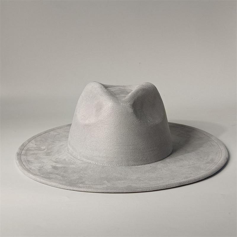 Cappelli Fedora Rancher in Camoscio Vegano Cappelli Vuoti per Burning Cuore Multicolore a Forma di Cappello 9.5cm Ala Unisex Cappello Jazz Cappello da Chiesa