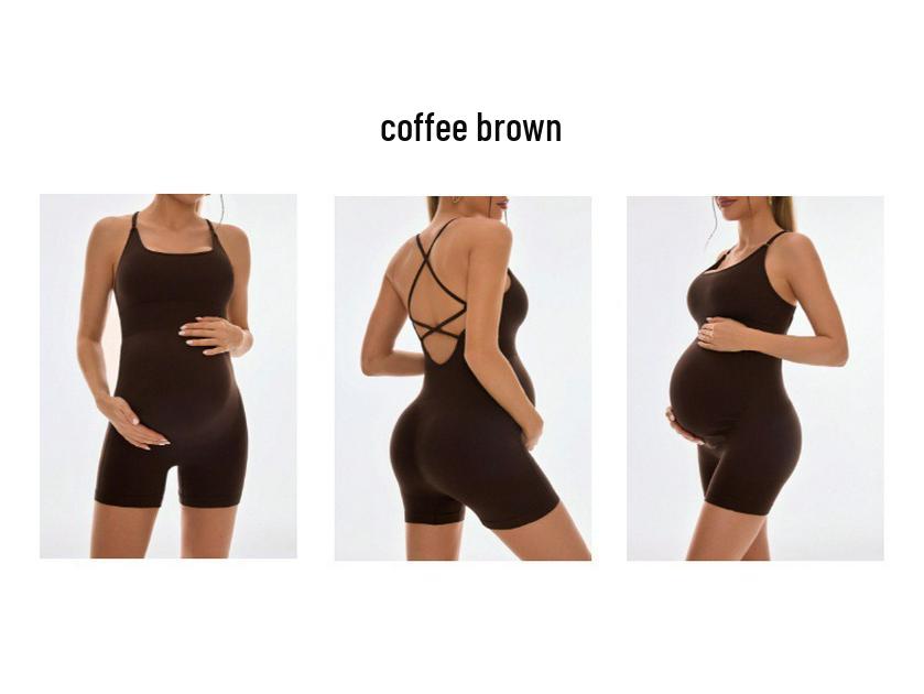Summer Backless Maternity Jumpsuit: Sexy, Comfortable, High Waist Yoga Suit