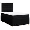 Cadre de lit avec matelas - Maison Exclusive - 120x190 cm - Tête de lit réglable - Tissu noir