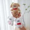Doll Pendant, Mini Size Portable Keychain Pendant, Soft Velvet Fabric Puppy Design Doll, Durable Accessory for Bags Keys Backpacks