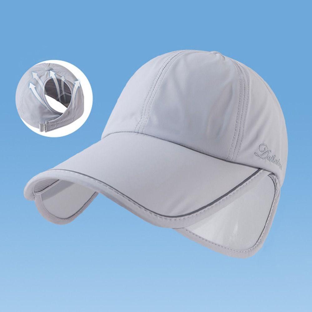 Wide Brim Retractable Sun Hat Quick Dry Sports Cap Casual Sunscreen Baseball Hat  Women/Men