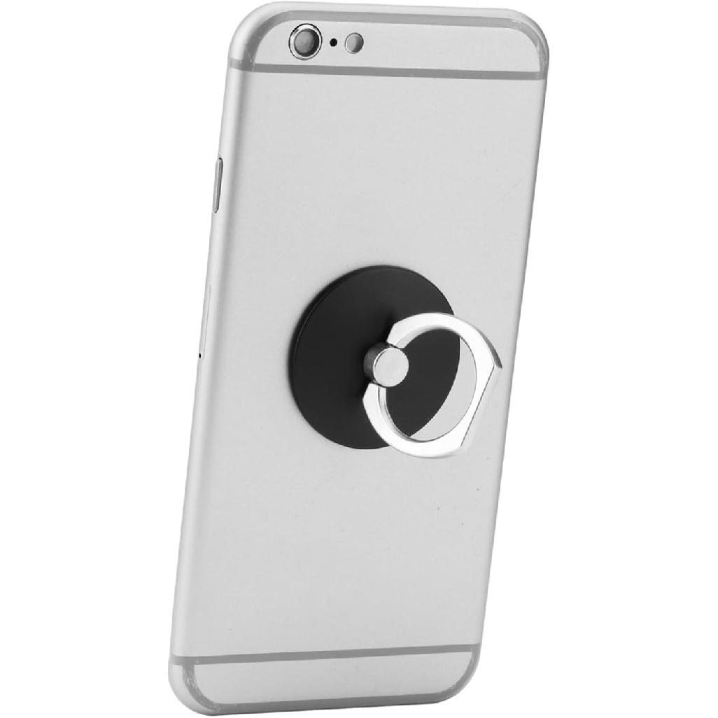 Cell Phone Finger Holder, Universal Cell Phone Ring Grip Stand, 360° Rotation Finger Grip(Black)