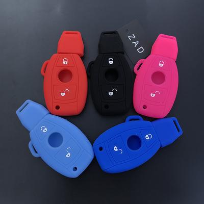 Funda de silicona para llave de coche, cubierta, billetera, llavero ZAD para Mercedes para Benz W214 W211 A180 A200 A260 A C 2000 Clase, protector de llave