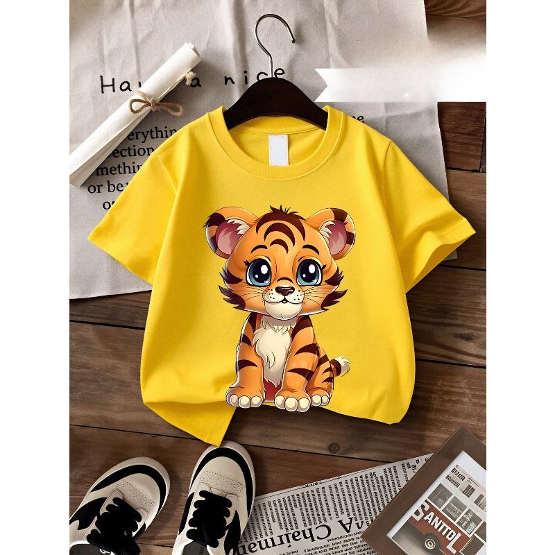 European sizes T-Shirt This Fun Summer Design Is Machine Washable And Offers a Regular Fit, Perfect for Casual Wear. It'S Playful Kids' Fashion