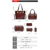 Shoulder bag for women, retro large-capacity crocodile pattern mother-in-law bag six-piece set