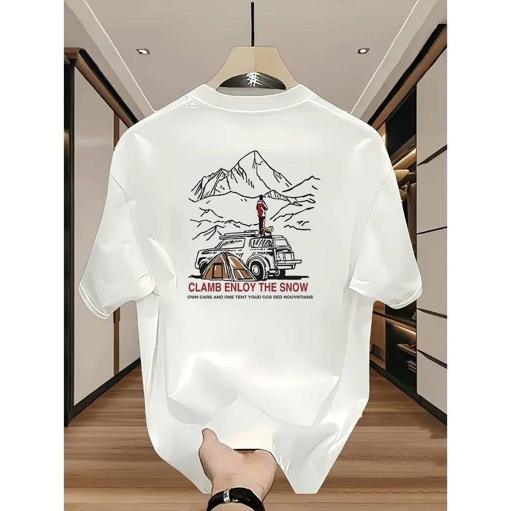 Summer Cotton Men's T Shirt Soft Breathable Fabric Fashionable Train Pattern Comfortable Fit Suitable
