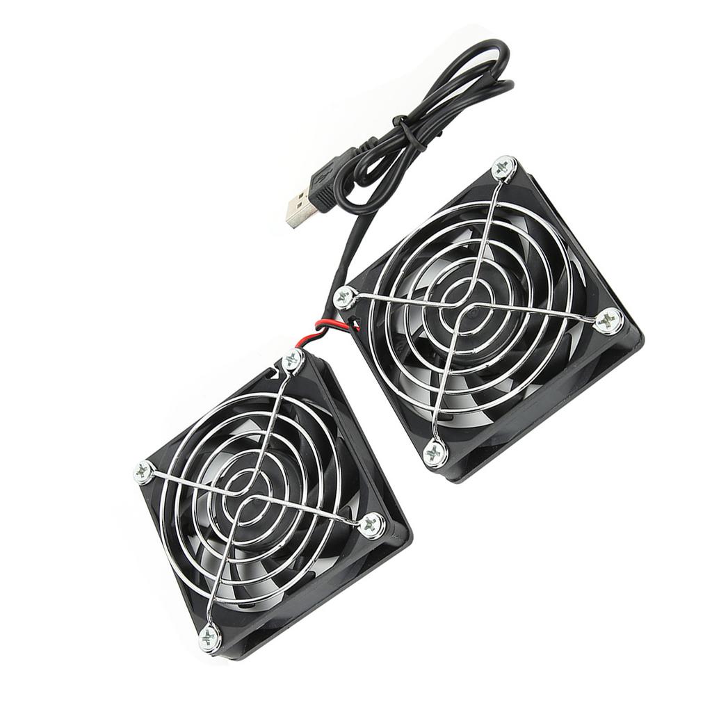5V USB Power Cooling Dual Fan Router Heat Dissipation Cooler for RTAC68U AC86U EX6200 Tengda AC15
