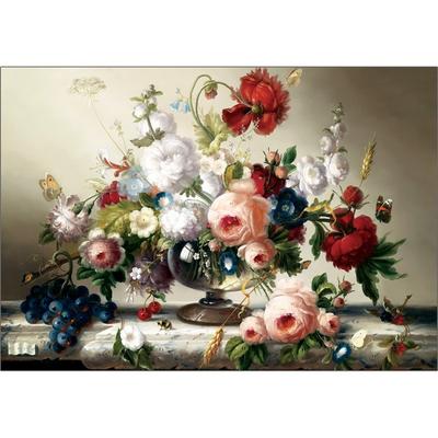 Quebra-cabeça Coreia Vaso de rosas que atrai borboletas Quebra-cabeça mini tamanho PKMI2000-3226, cores misturadas, 2000 peças Quebra-cabeça, Jogos infantis