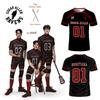 The Foxhole Court Lacrosse Hockey Jersey All For The Game Cosplay Uniforms Men's Breathable Sports Short-sleeved T-shirt