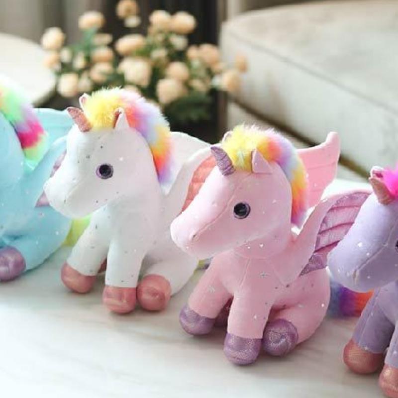 Rainbow Multicolor Unicorn Doll Plush Rag Doll Toy Mascot Home Placement Decoration Soul Companion Family Embellishment