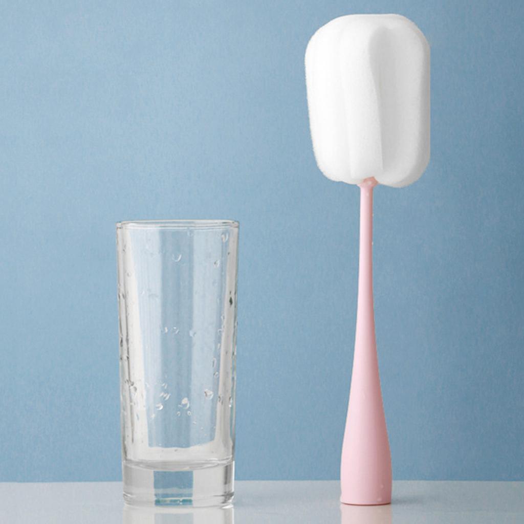 Bottle Brush Sponge Cup Brush Detachable Brush Long Handle Water Bottle Cleaner Brush For Baby Bottles Vacuum Cup