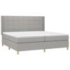 Maison Exclusive - Sommier à lattes de lit matelas LED Gris clair 200x200 cm Tissu