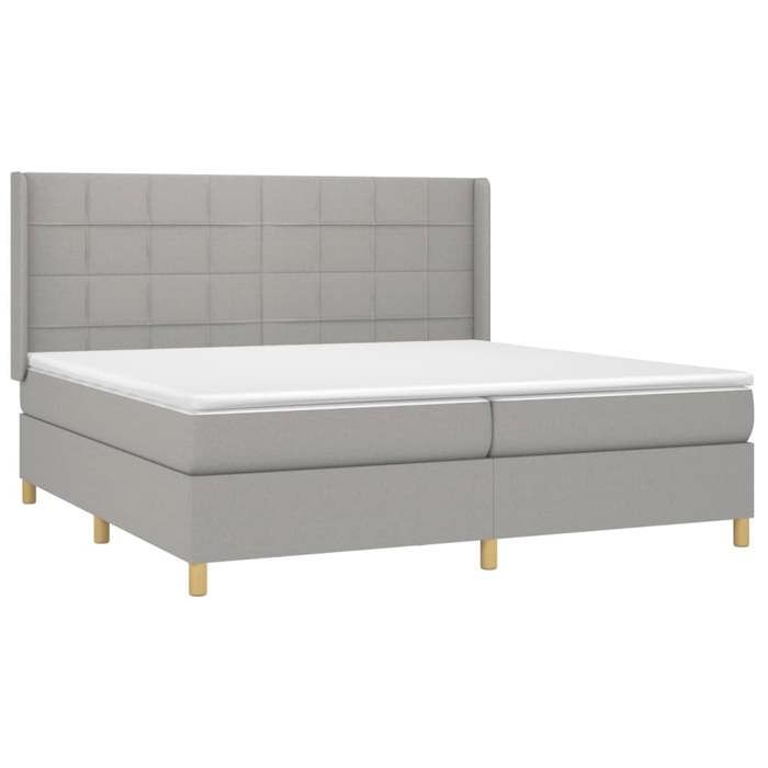 Maison Exclusive - Sommier à lattes de lit matelas LED Gris clair 200x200 cm Tissu