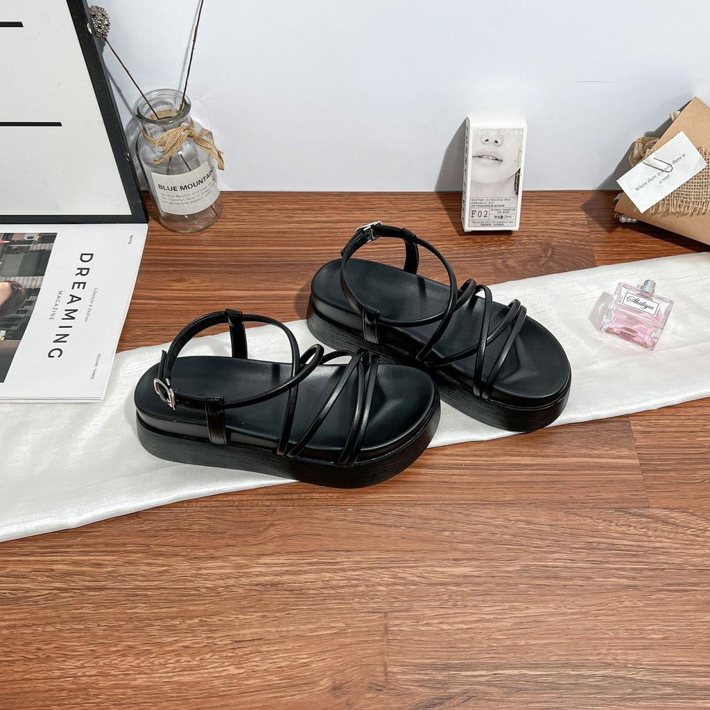 Summer new platform sandals women wear high-end fairy style temperament versatile platform sandals 2025 fashion