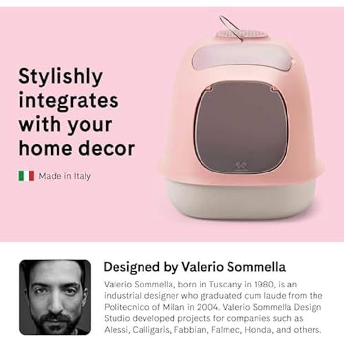 Bac/Litière Couverte - United Pets - Minù - Filtre à charbon actif - Pelle incluse - Design italien