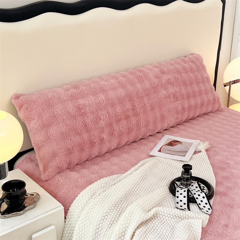 2025 Imitation Rabbit Fur Plush Long Pillowcase, Double Milk Velvet Long Pillowcase, Single Imitation Rabbit Fur Plush Pillowcase