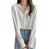 Women's Slim Fit Double Zipper Hooded Cardigan - American Style, Spring/Autumn 2025 Korean Fashion