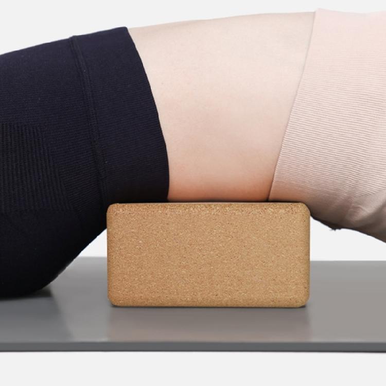Natürlicher Kork-Yogablock Leichter Kork-Yogablock mit rutschfesten Designs für Pilates Effektive Dehnübungen