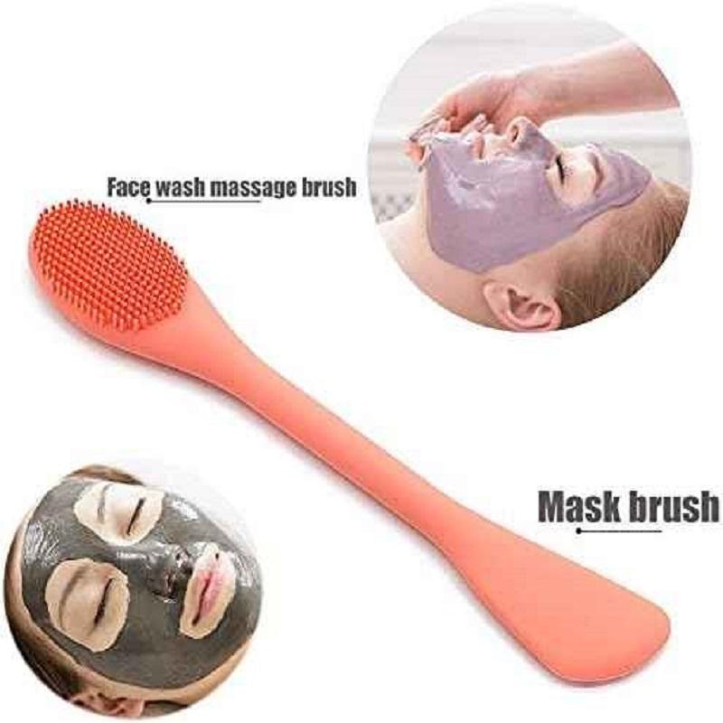 1PC Double Headed Silicone Face Cleansing Brush & Mask Applicator, Women’s Facial Skin Care Tool