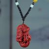 Sandalwood Pixiu Handheld Carved Pendant Ornament - Douyin Craft Gift